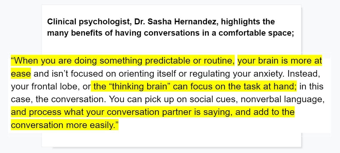 have conversations more easily have better conversations