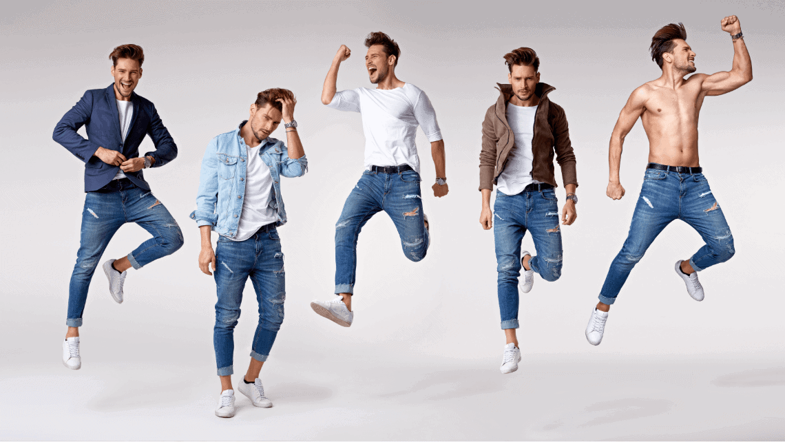 men jumping in the air