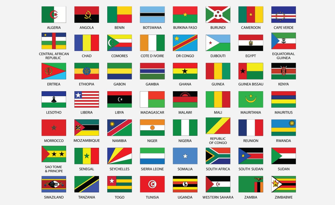 Bandeiras dos países de África