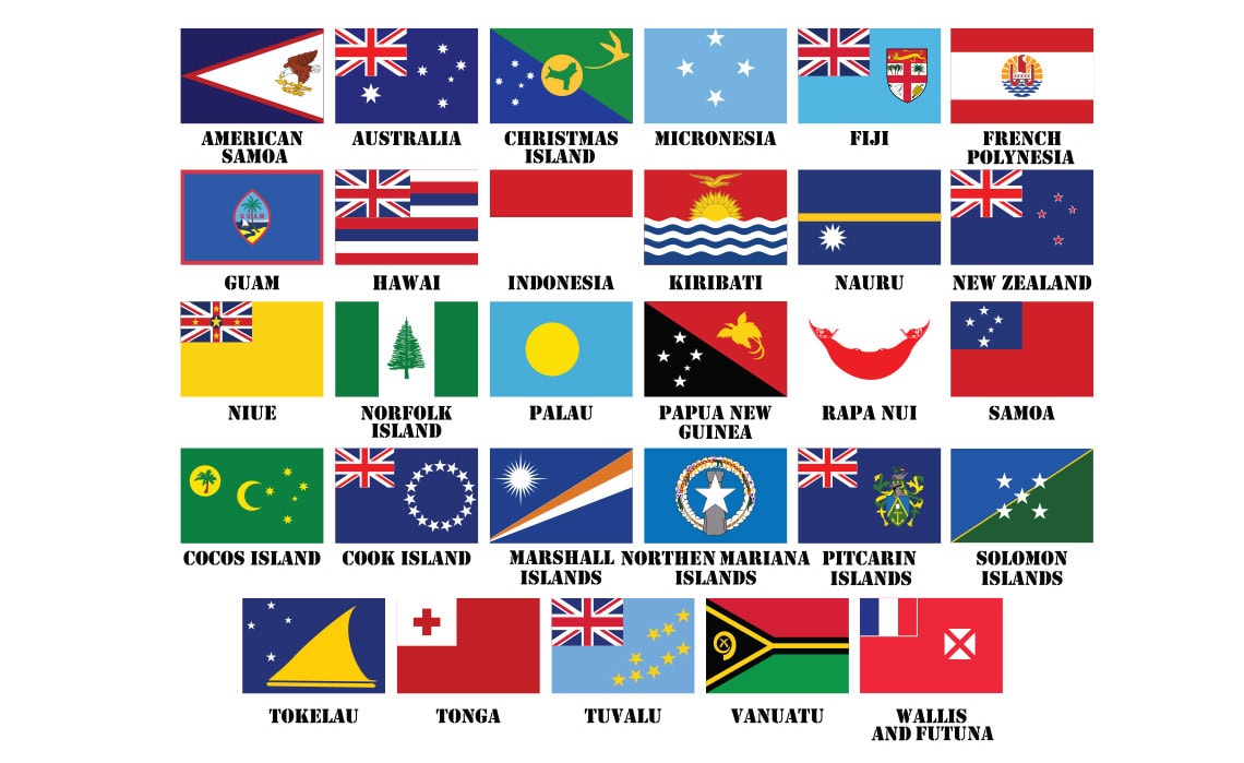 Bandeiras dos países da Oceânia