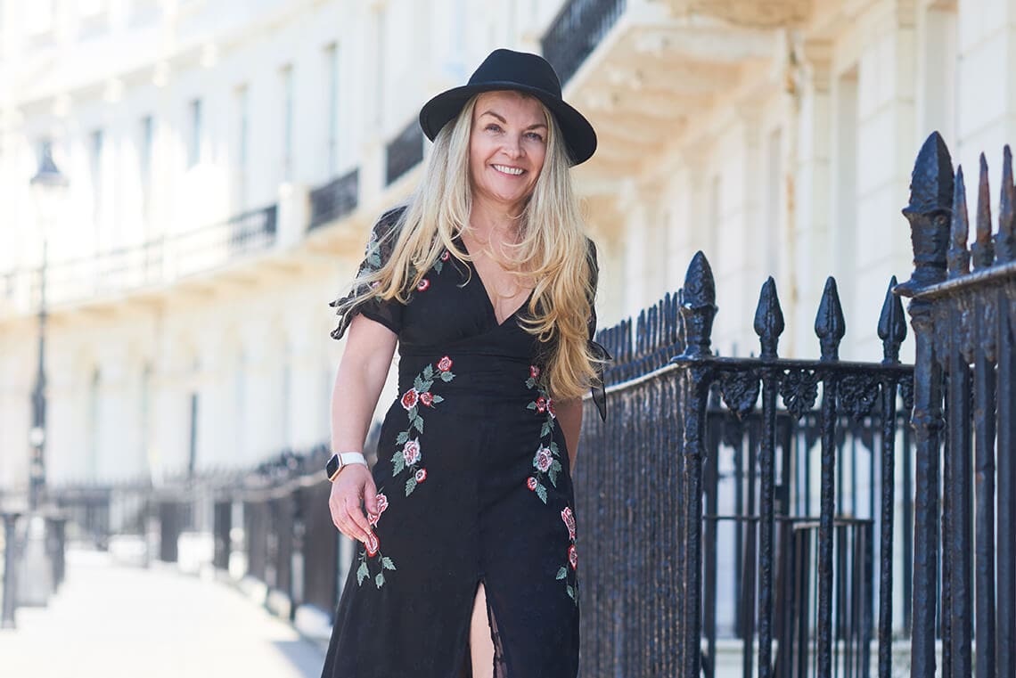 Multi Award winning brighton personal stylist Michelle Barrett walking in Palmeira Square