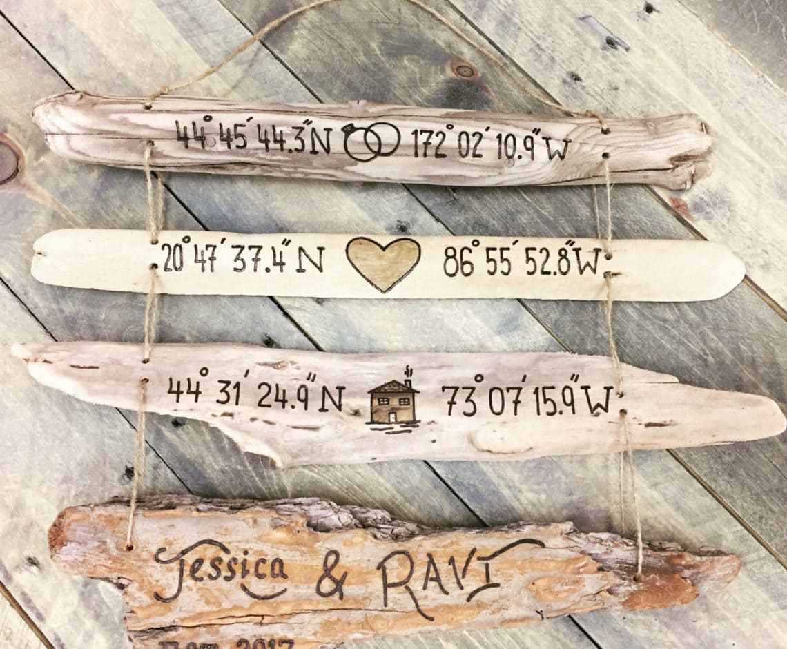 Our Love Story Personalized Driftwood Collage