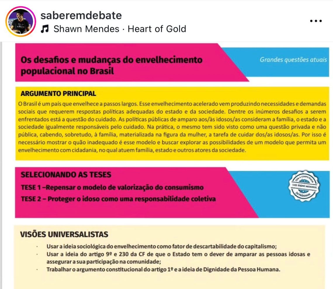 Foto: Instagram saberemdebate
