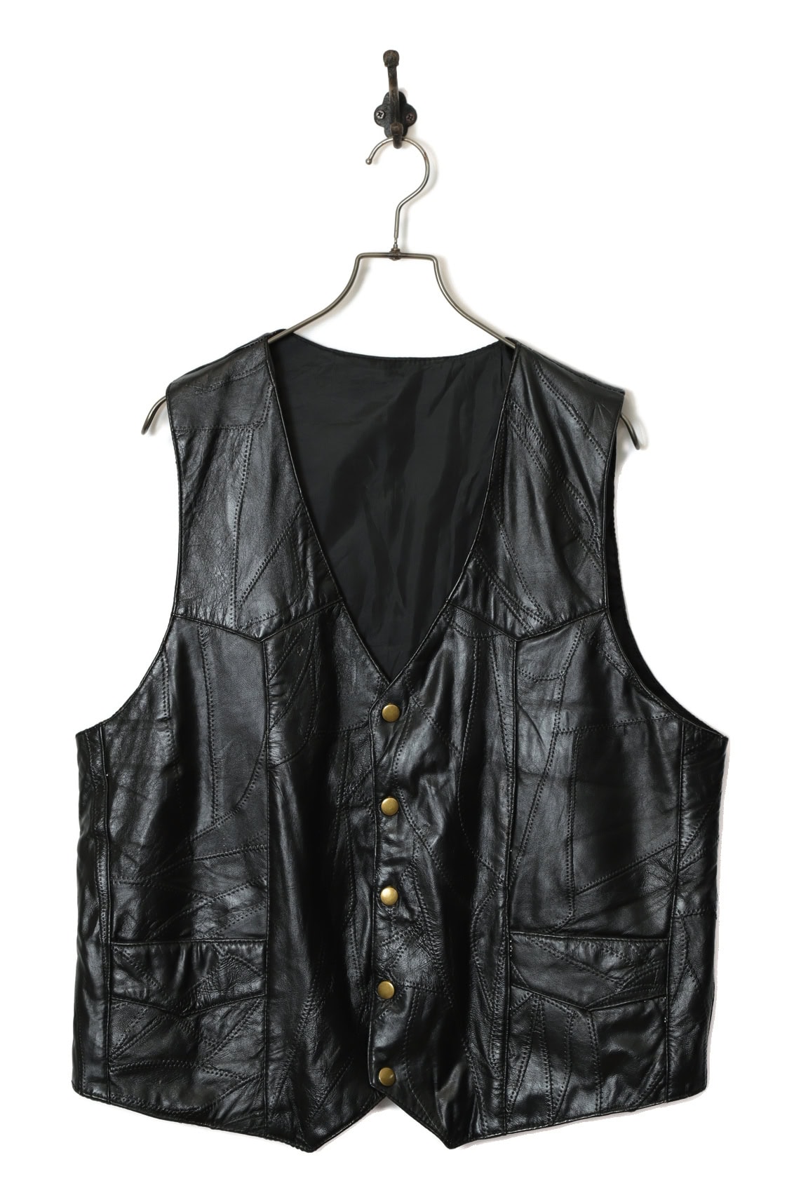 VINTAGE LEATHER VEST/XL