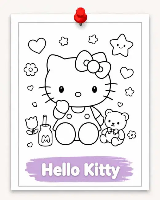 Kolorowanki Hello Kitty