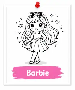 Kolorowanki Barbie dla dziewczynek