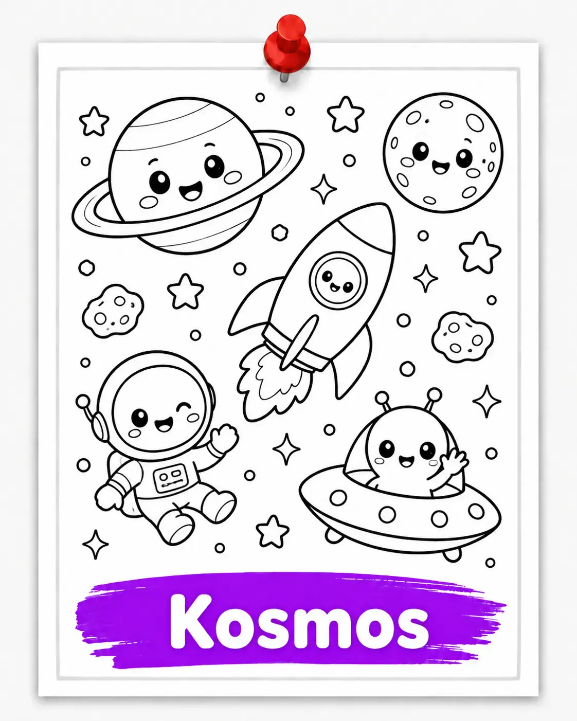 Kolorowanki kosmos dla chłopców