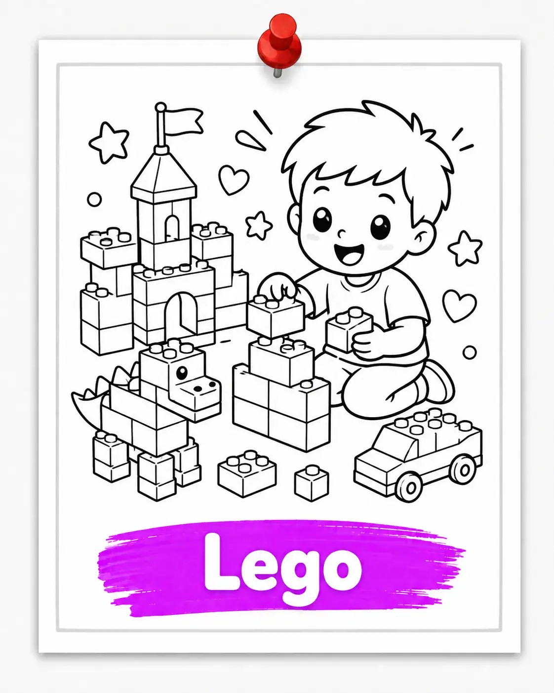 Kolorowanki LEGO dla chłopców
