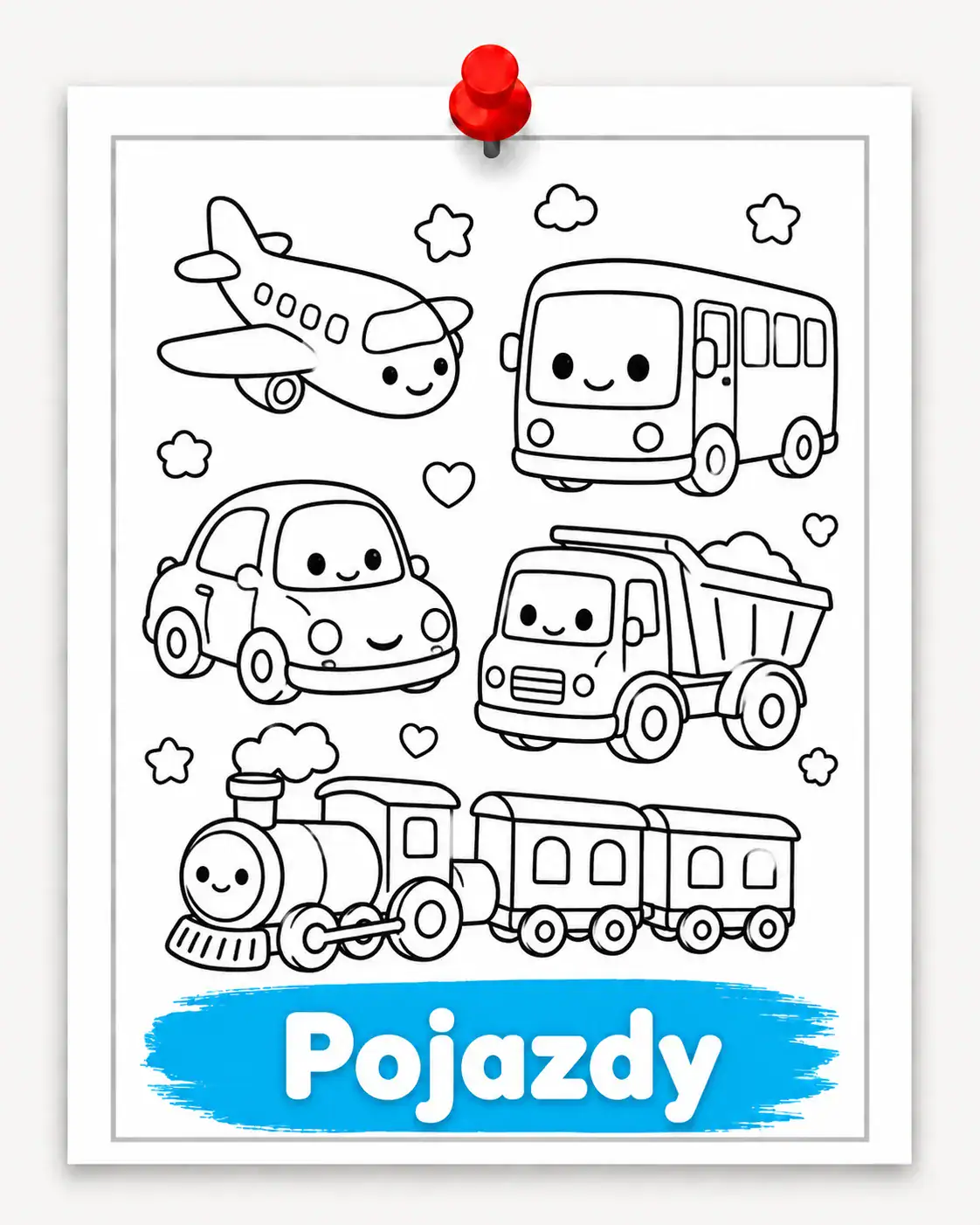 Kolorowanki pojazdy dla chłopców