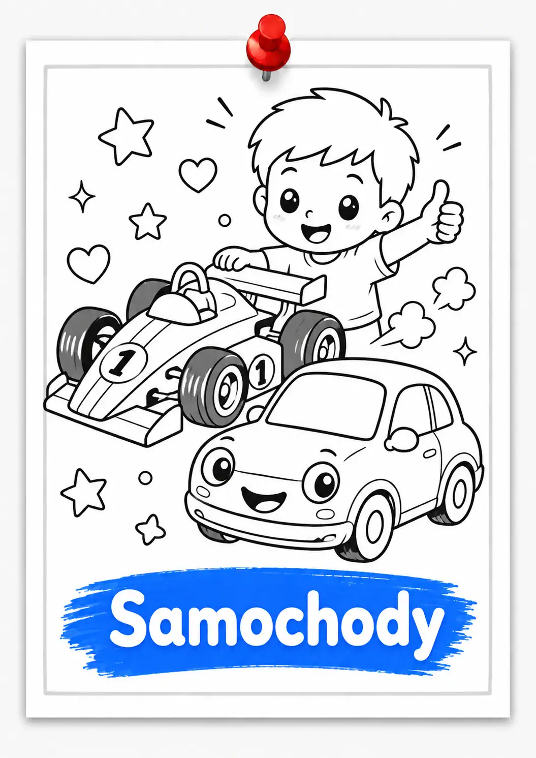 Kolorowanki samochody dla chłopców