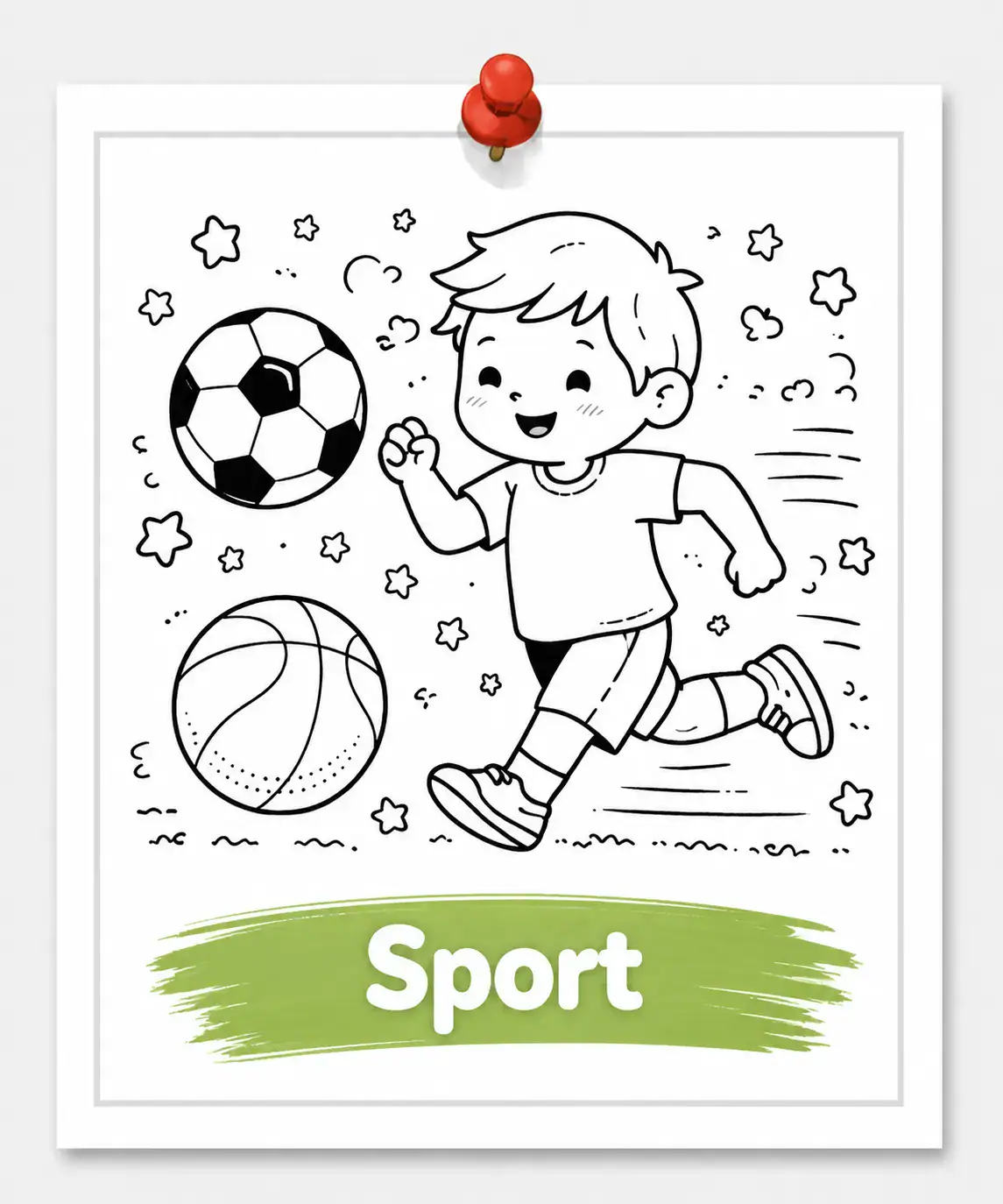 Kolorowanki sport dla chłopców