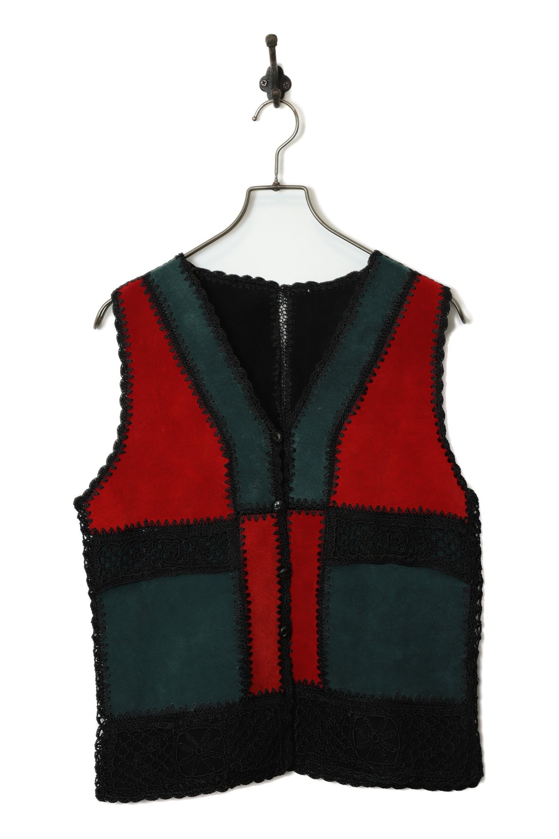 VINTAGE LEATHER VEST/M