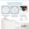 Combo Catit PIXI Blanco Fuente y Comedero para gato, detalle