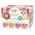 Caja de comida húmeda Catit Cuisine Duet Selection para gatos, pack variado de 12 latas de 75 g