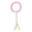 Mordedor dental Only Fresh para perro con anillo de goma con pinchos y cuerda trenzada, color rosa