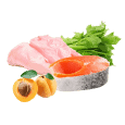Menú Pavo y Salmón Select BIO para perro, detalle