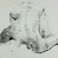 female nude drawings of women showing her back by olaf melcher
