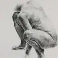 female nude drawings of women showing her back by olaf melcher