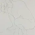 female nude drawings of women showing her back by olaf melcher