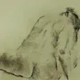 female nude drawings of women showing her back by olaf melcher
