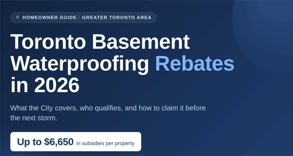 Toronto Basement Waterproofing Rebates in 2026: Do You Actually Qualify? (DrainCom Explains)