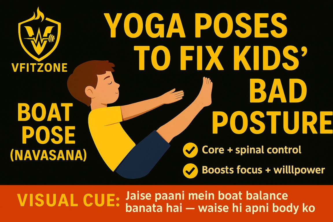 This pose strengthens the core, boosts willpower, and teaches body balance like a boat on water.