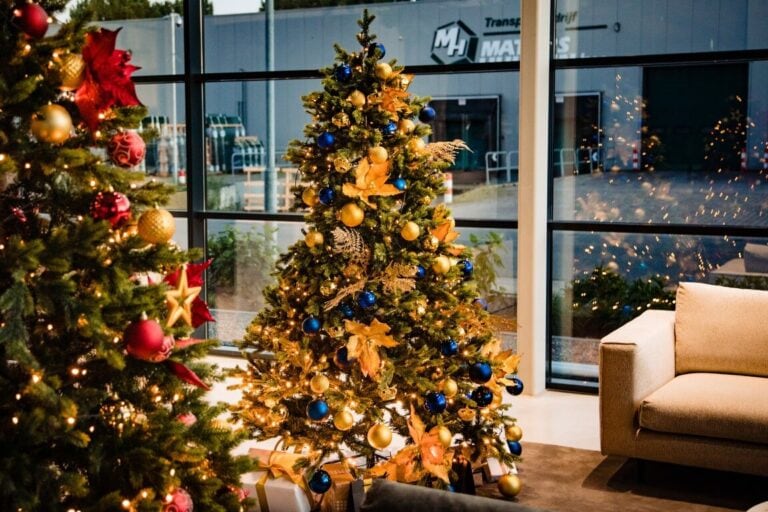 Kerstbomen in de lounge