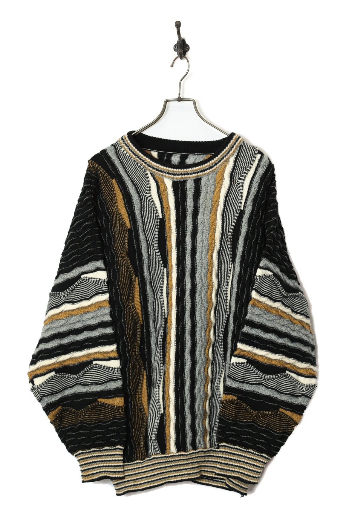 VINTAGE DESIGN KNIT SWEATER/XL