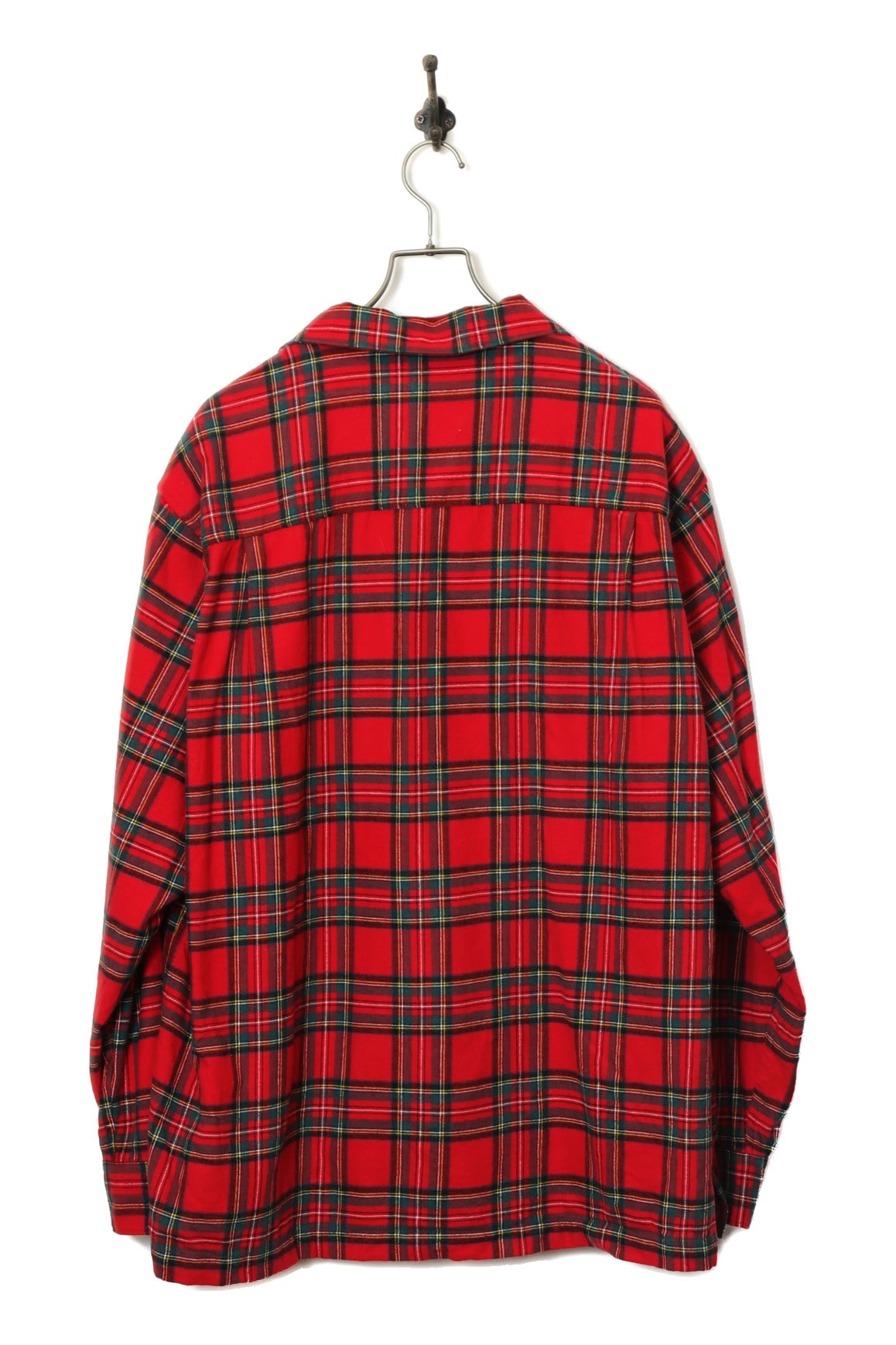 VINTAGE CHECK OPEN COLLAR SHIRT/XL - 画像 (6)
