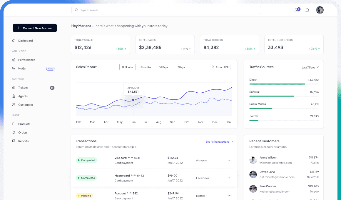 Advanced data analytics platform for business insights.