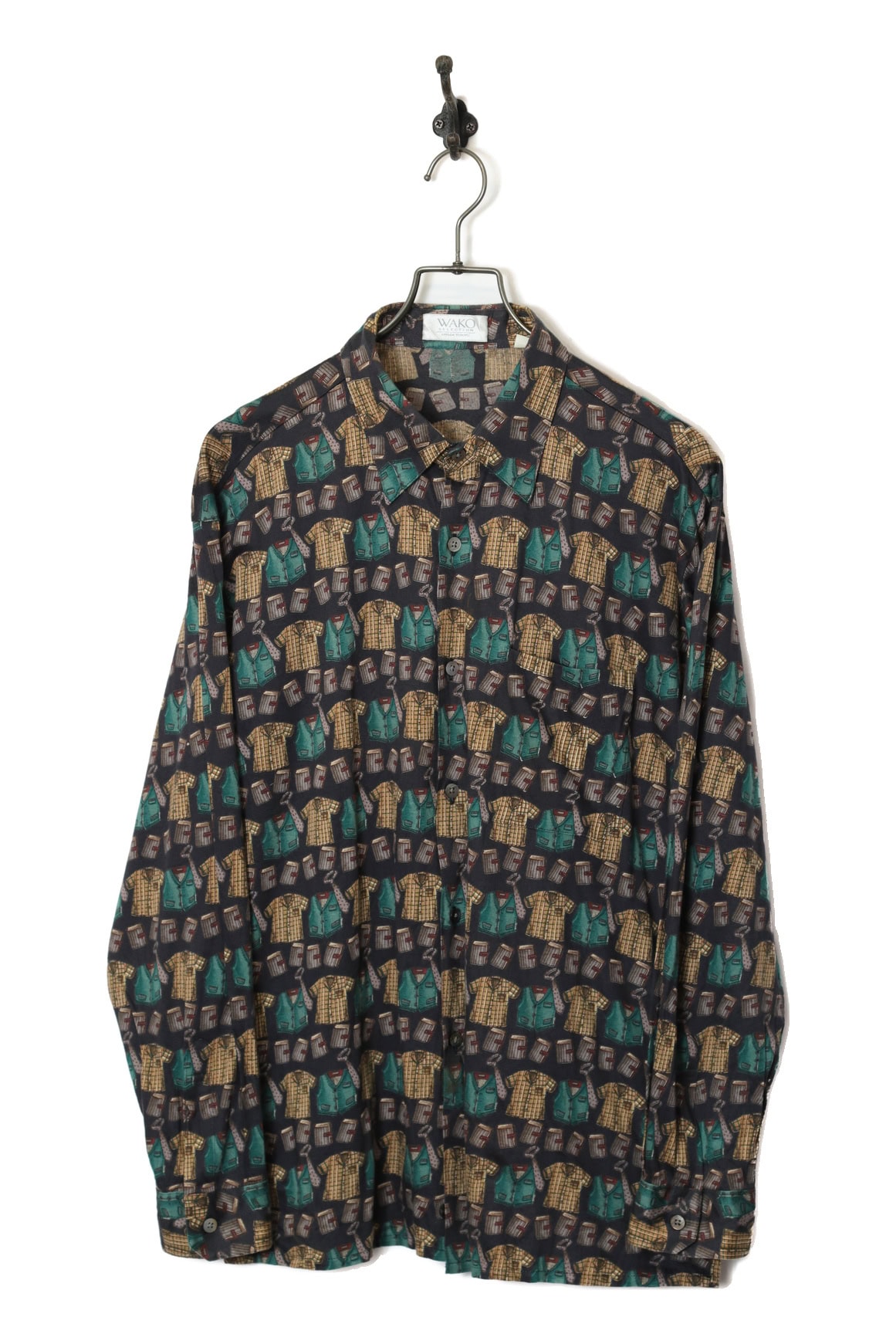 USED WAKO PATTERN PRINTED SHIRT/M