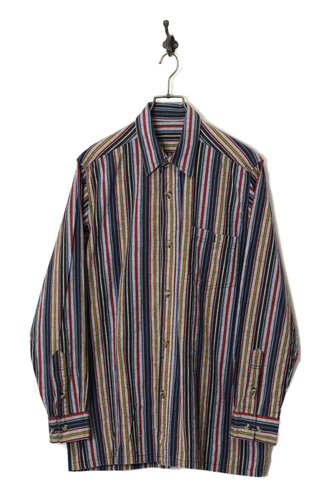 VINTAGE STRIPE PRINTED SHIRT/M