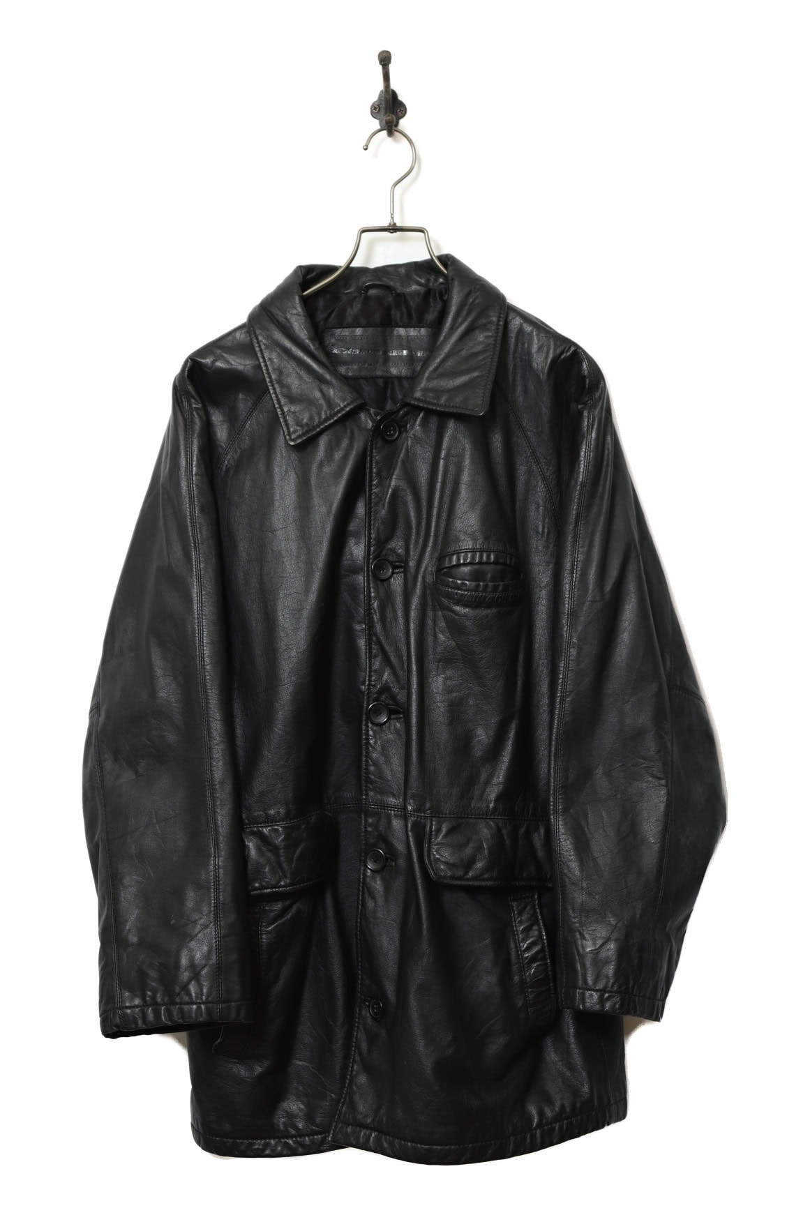 VINTAGE LEATHER COVERALL JACKET/XL