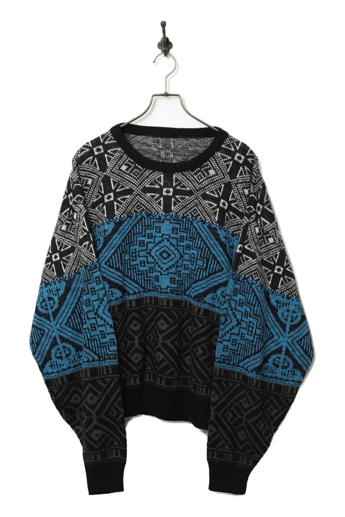 VINTAGE PATTERN SWEATER/L