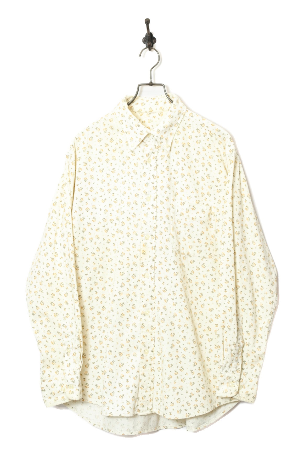 VINTAGE PATTERN CORDUROY PRINTED SHIRT/XL