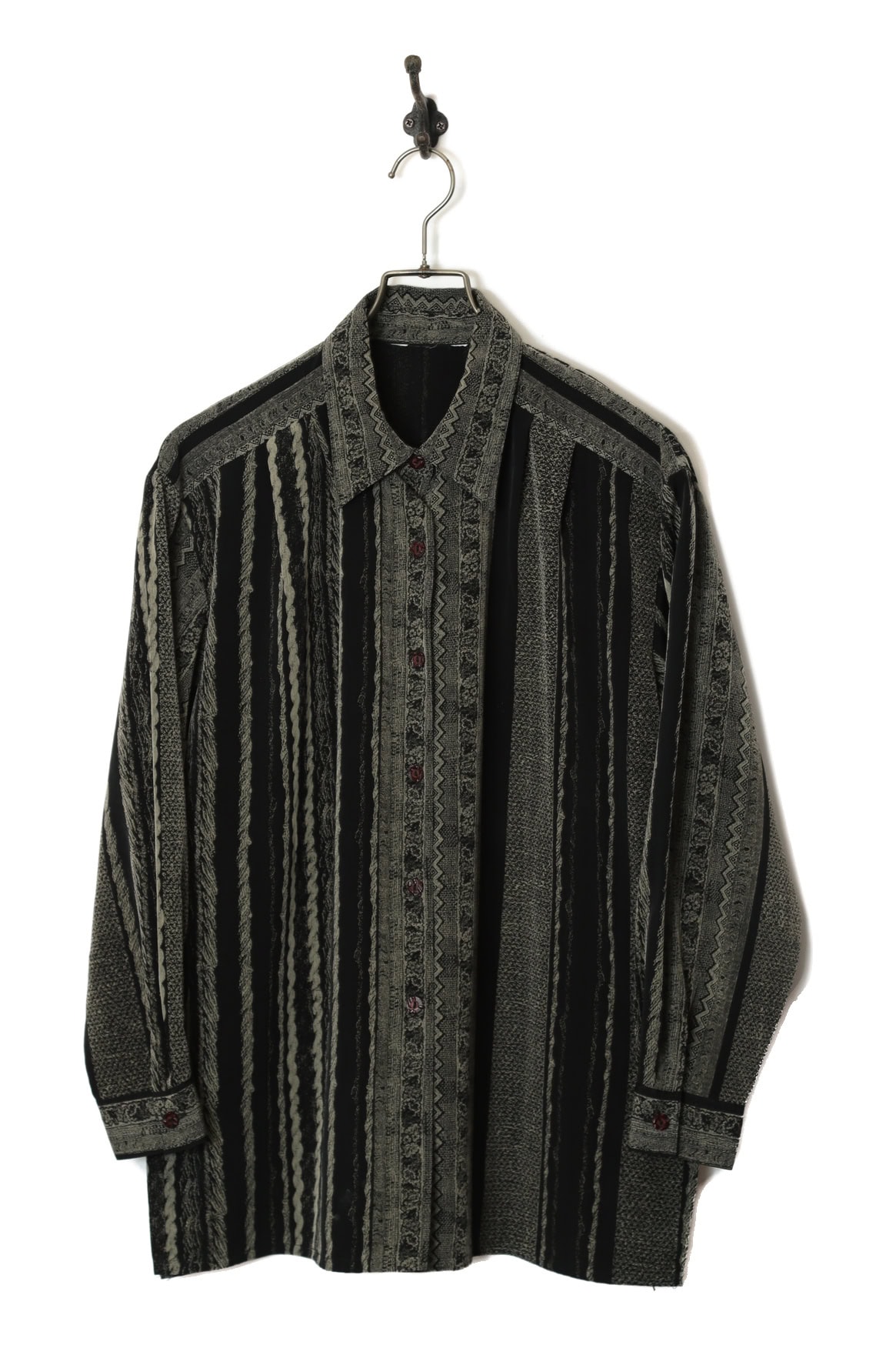 VINTAGE CORDUROY PRINTED SHIRT/L