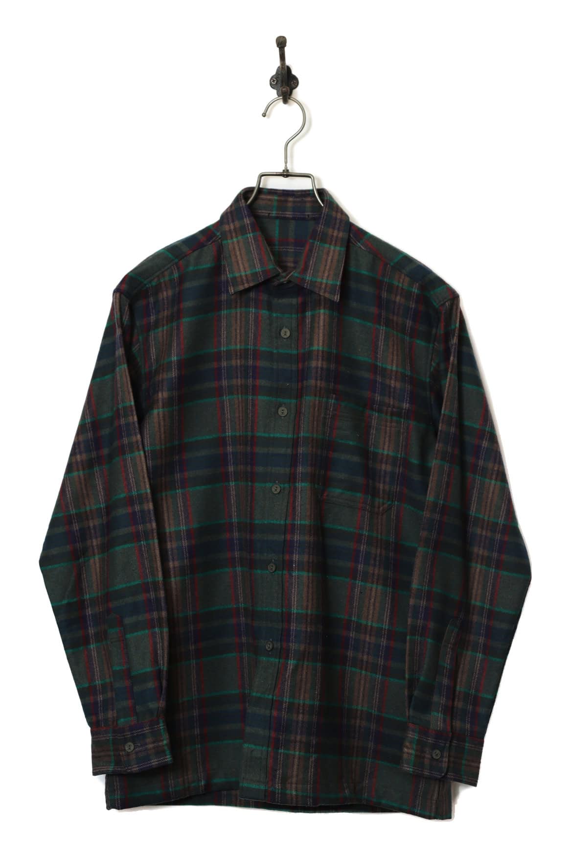 VINTAGE WOOLY CHECK SHIRT/M