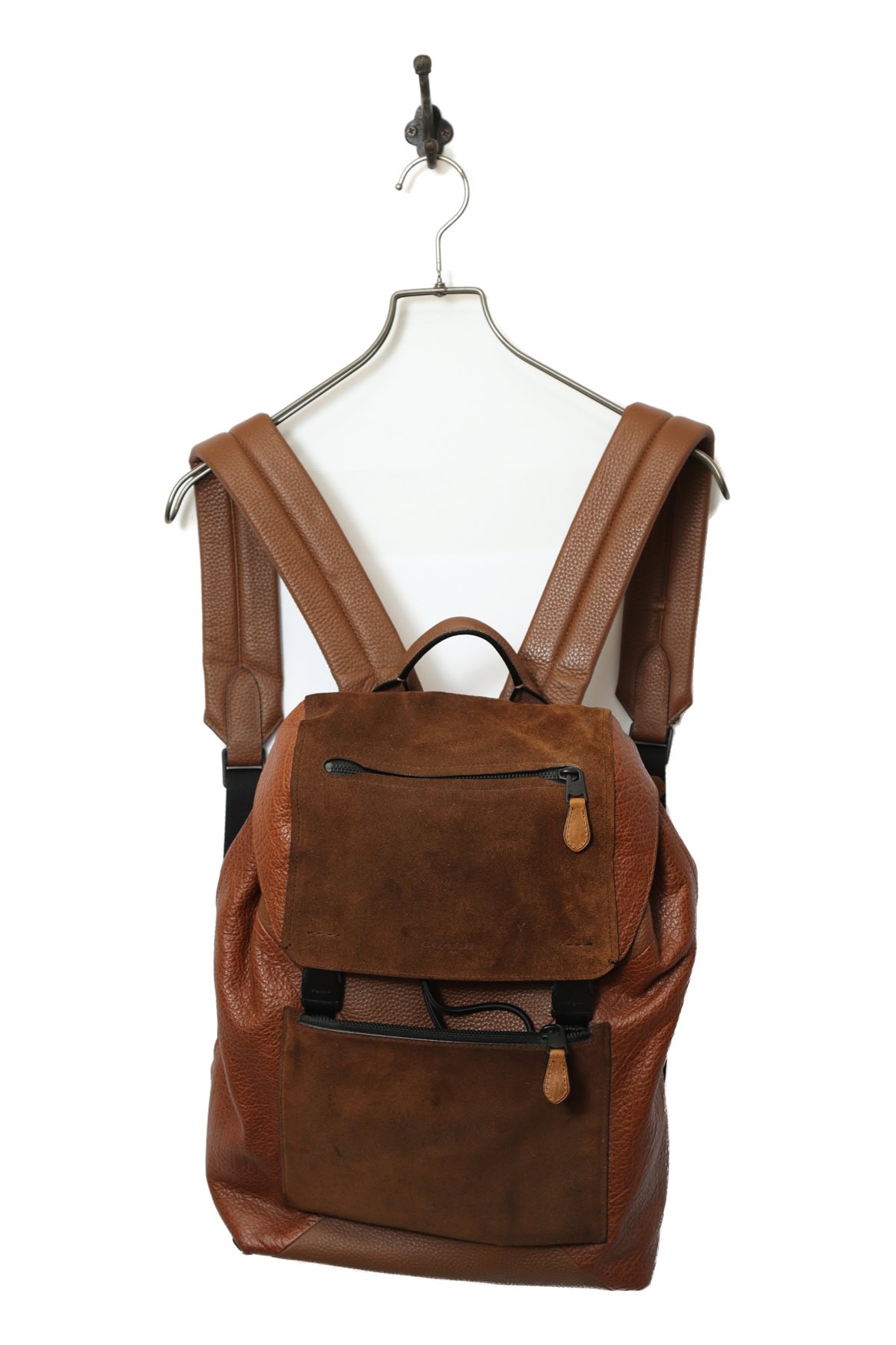 USED COACH LEATHER BACKPACK/F