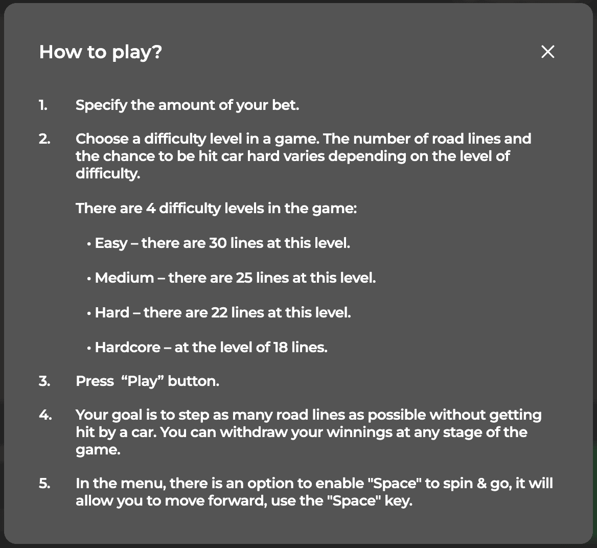 game rules