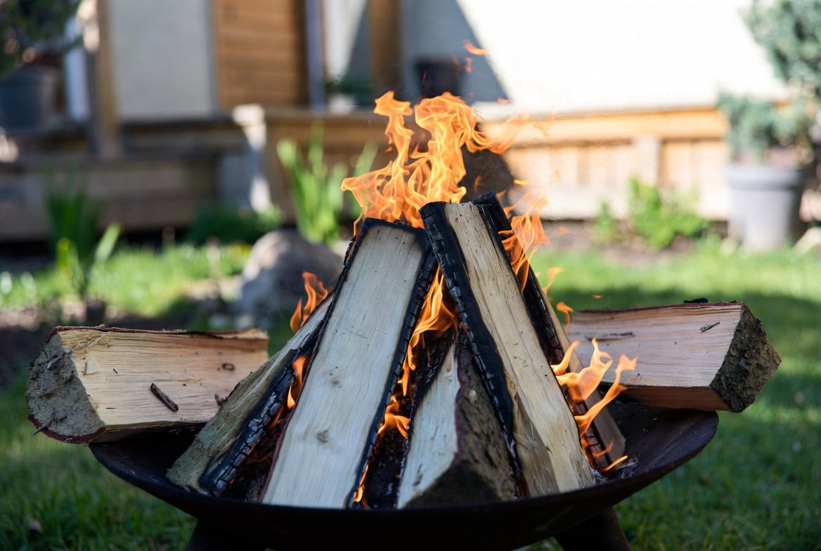 Vuurkorf in tuin