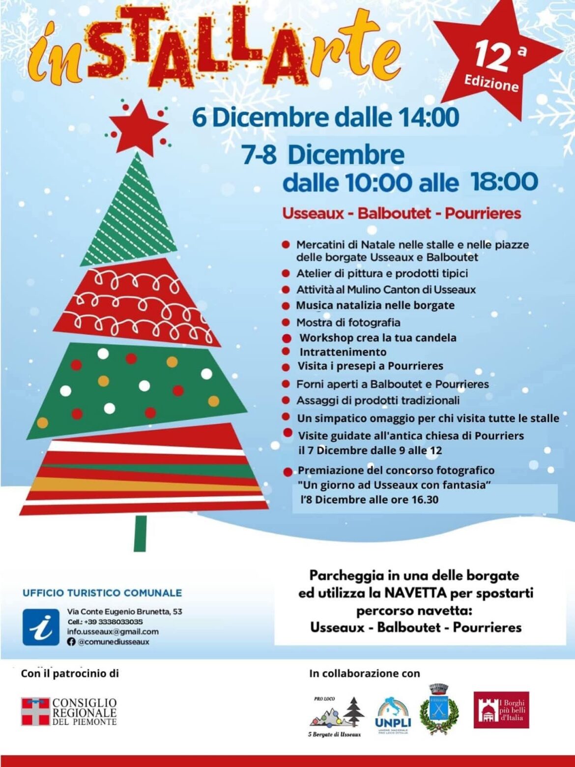 🎄✨ INSTALLARTE 2025 ✨🎄Dal 6 all’8 Dicembre le borgate di Usseaux, Balboutet e Pourrieres