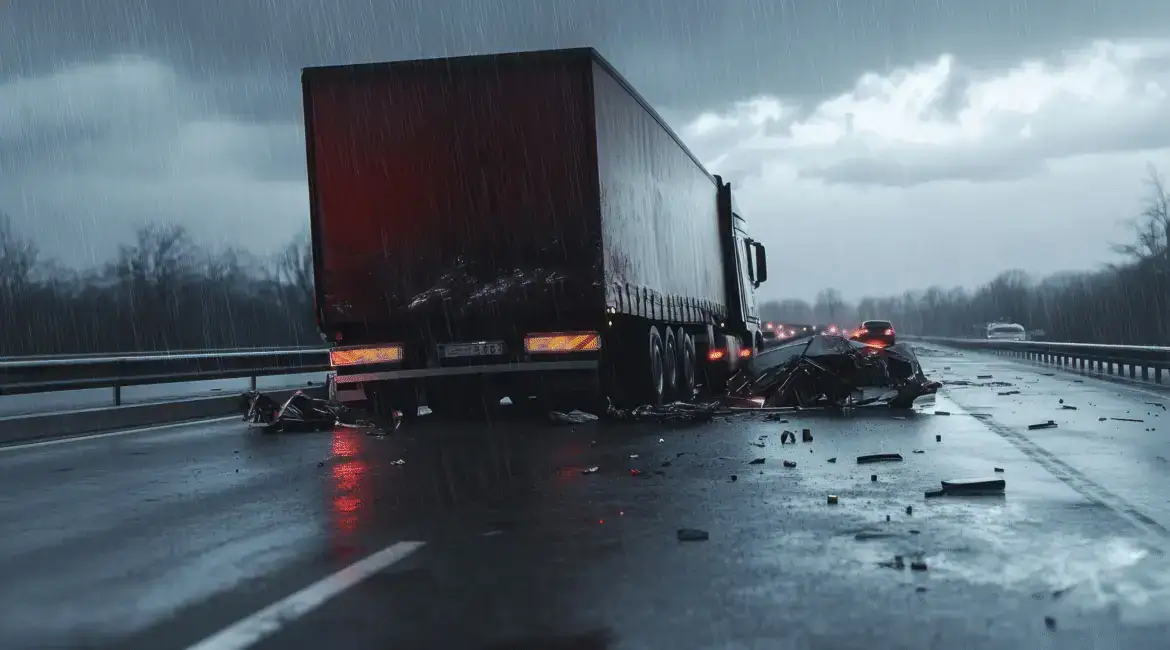 multi-vehicle crash involving big rig