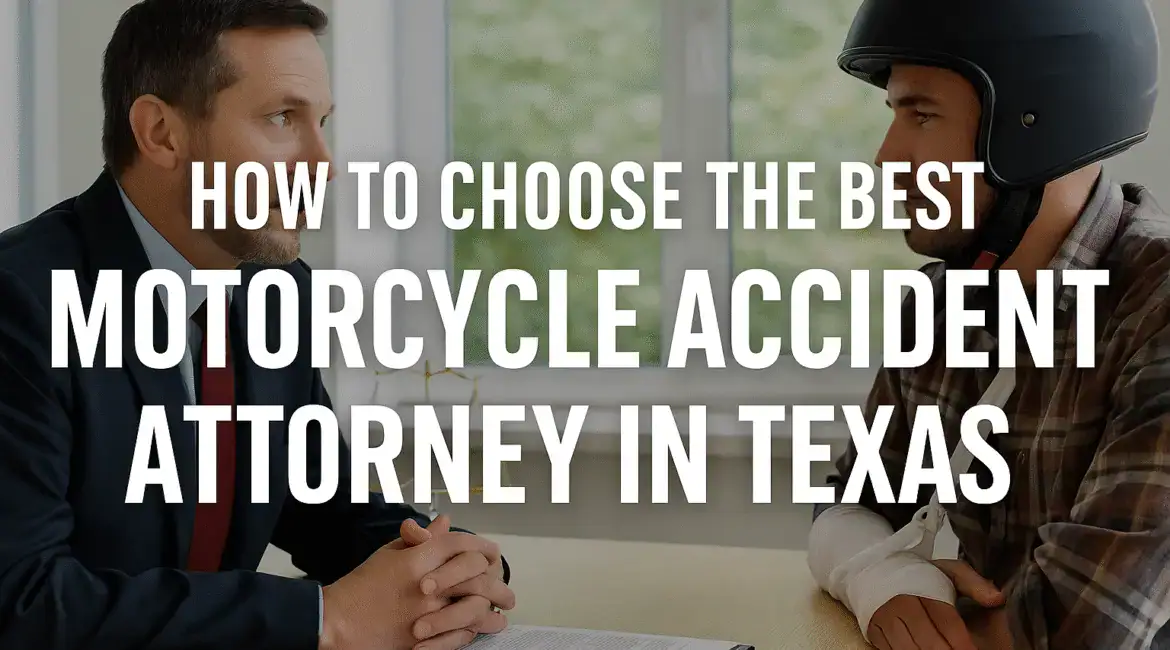 Texas motorcycle lawyer consulting with injured rider
