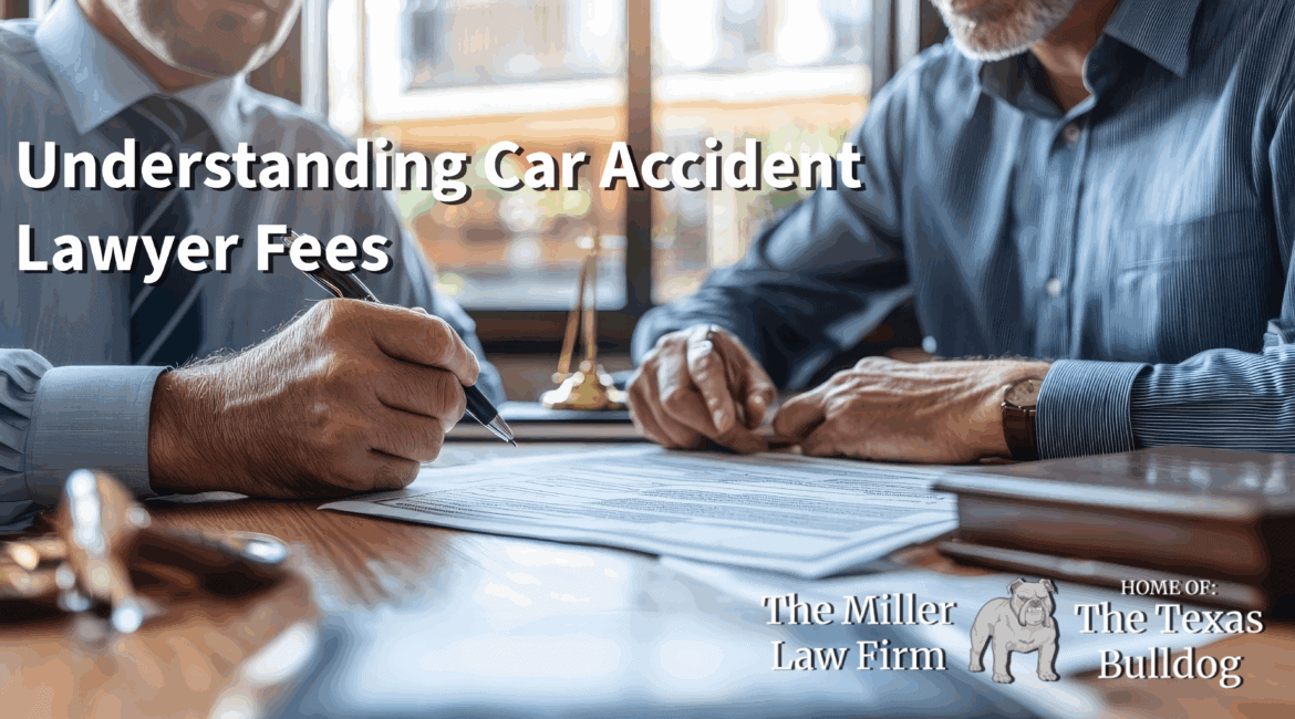 Houston car accident lawyer meeting with injured client to discuss contingency fees at The Miller Law Firm – The Texas Bulldog.