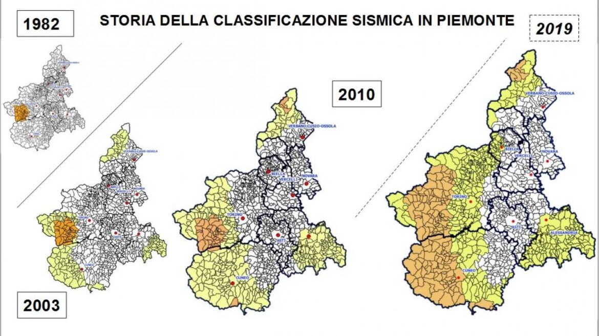 Classificazione sismica provincia torino