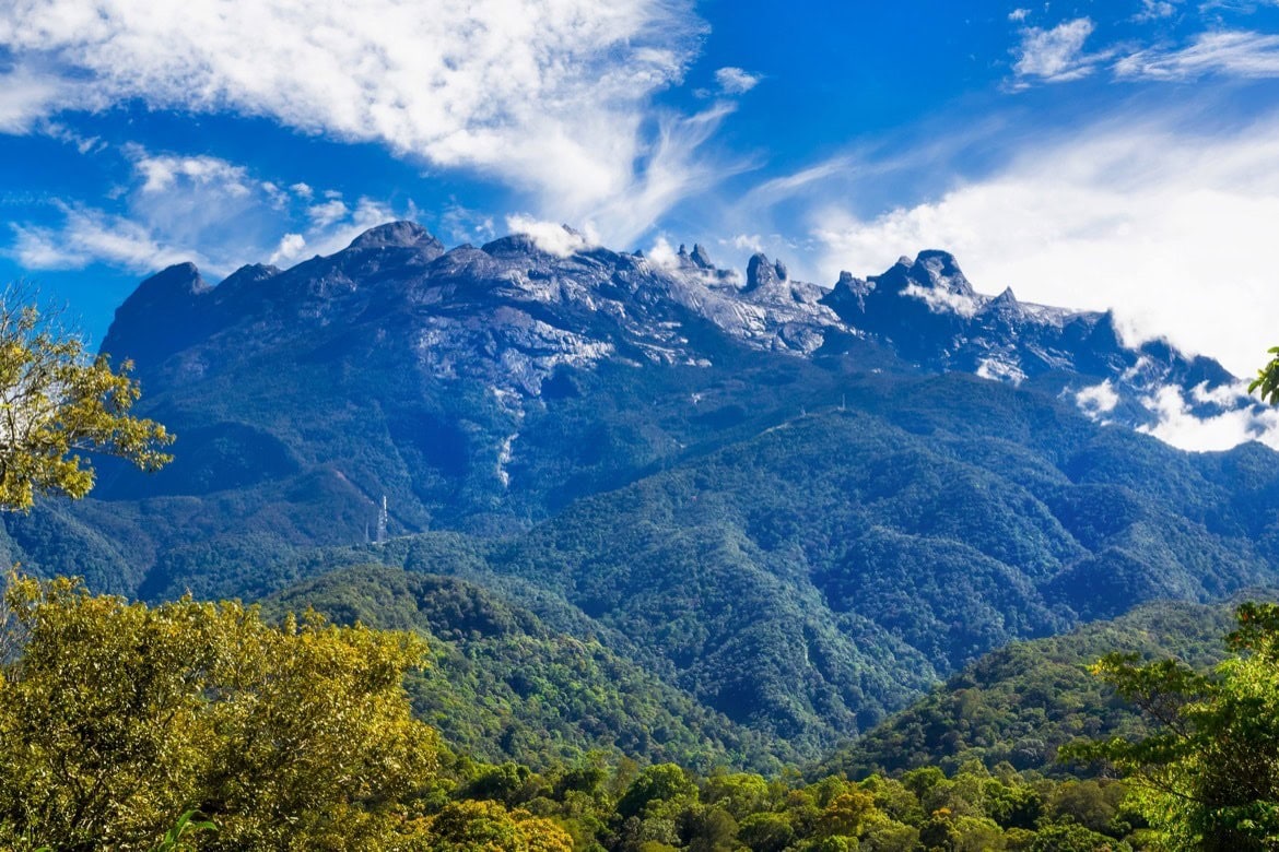 Mount Kinabalu in Sabah, Borneo, East Malaysia
