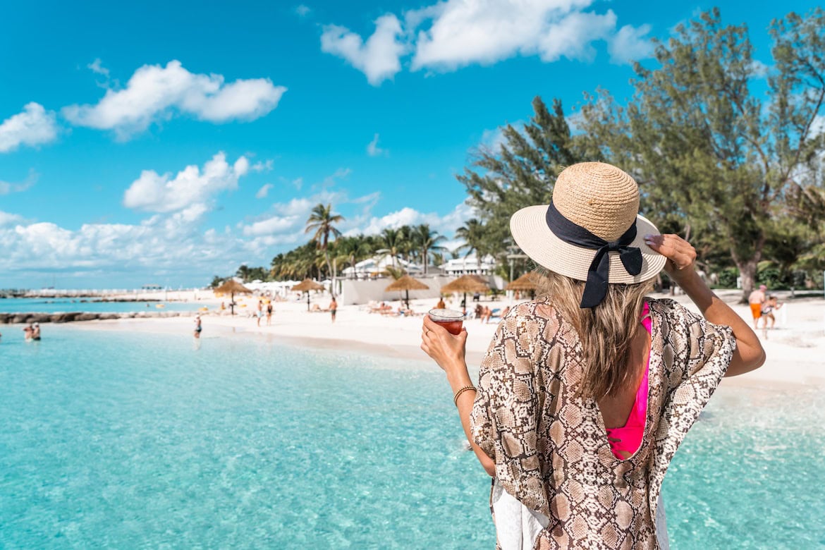 The private island at Sandals Royal Bahamaian resort