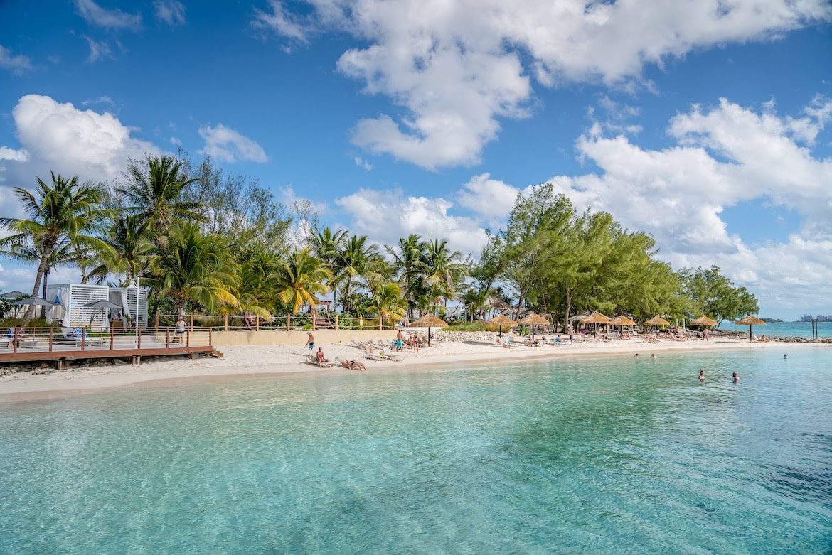 The private island at Sandals Royal Bahamaian resort