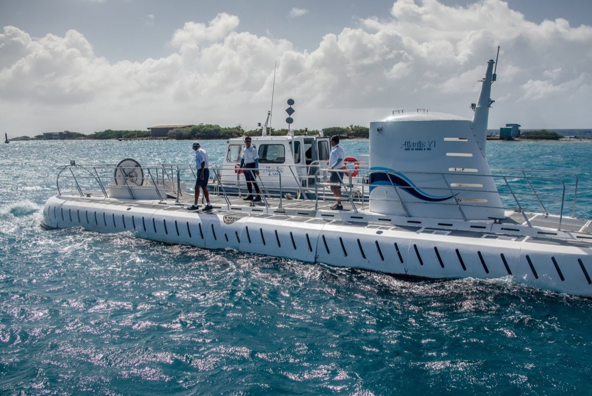 The submarine tour in Aruba