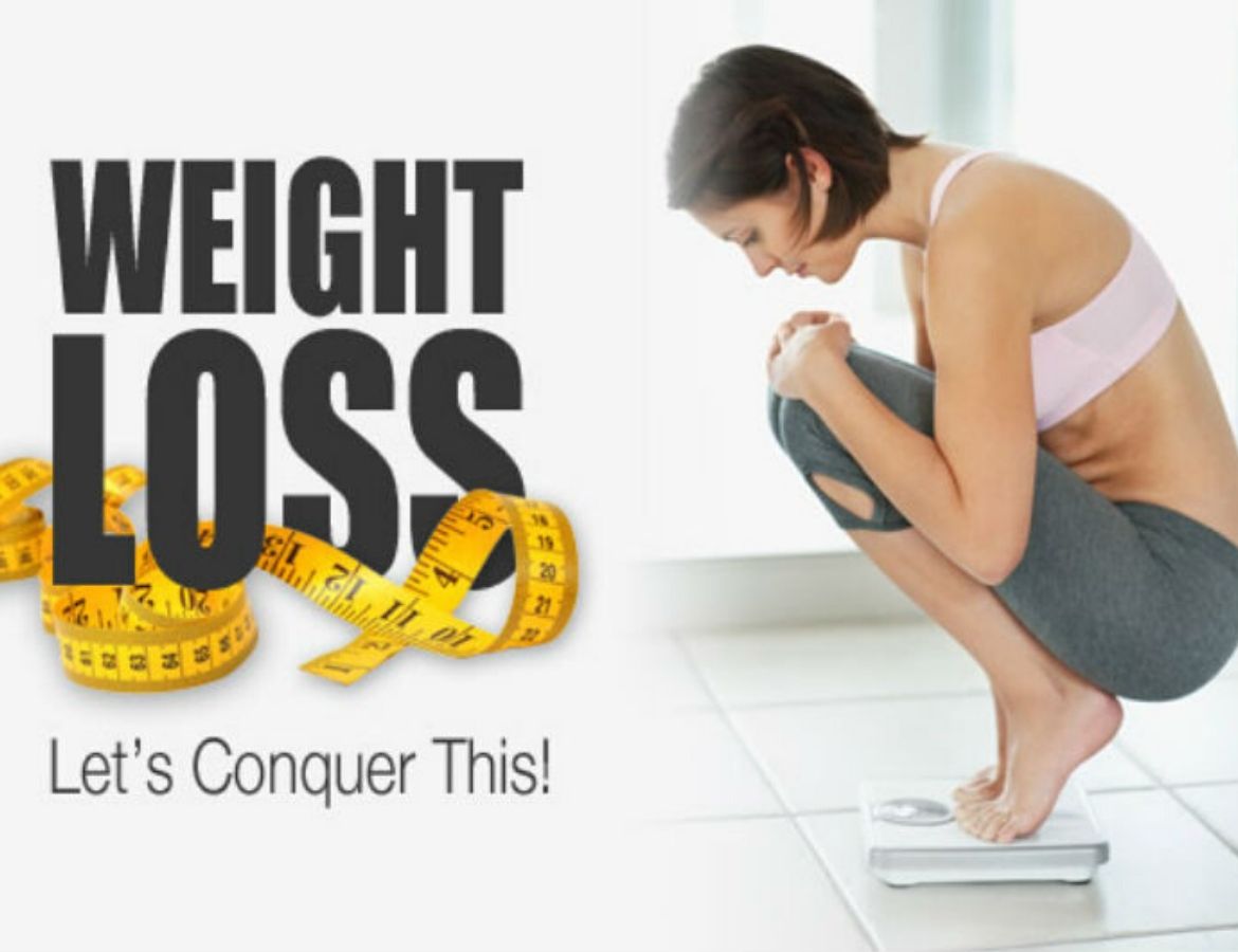 Picture of a girl on a weighing scales